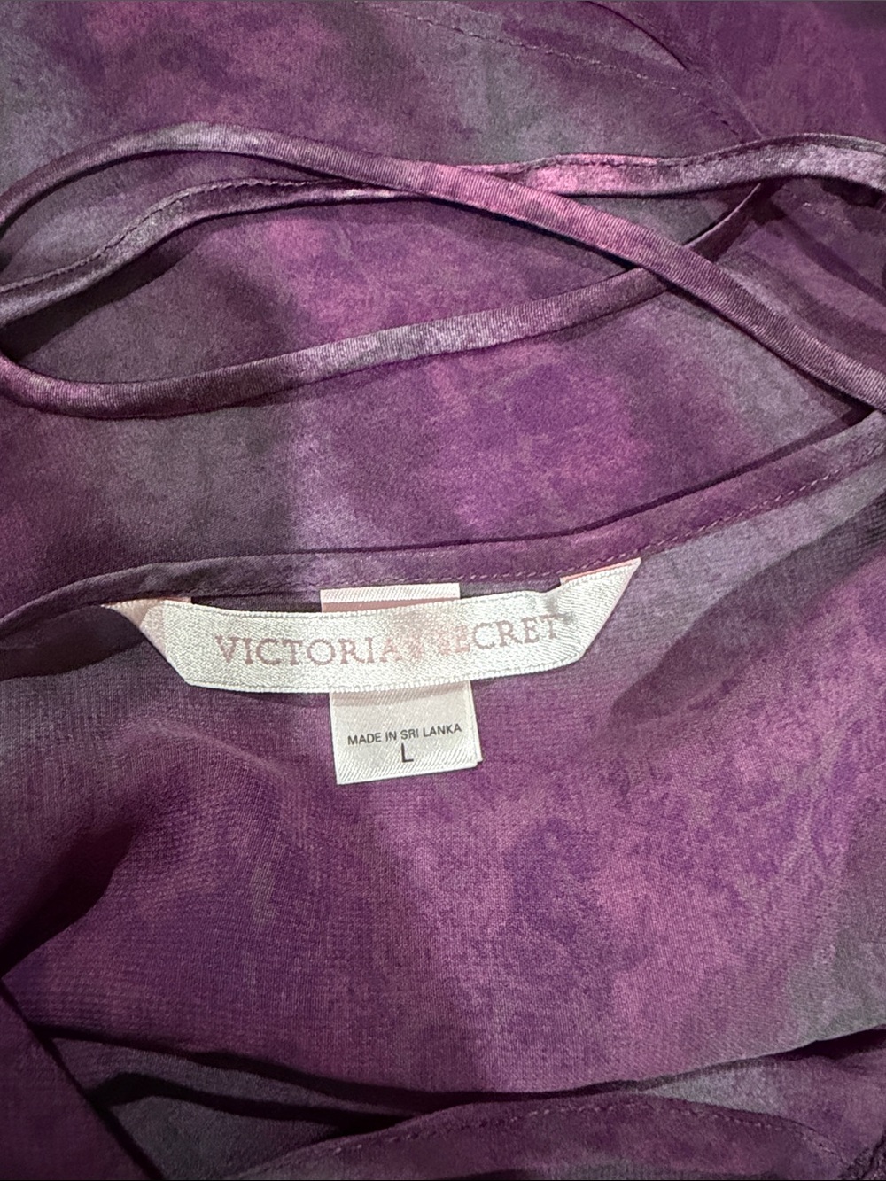 Victoria's Secret Sheer Purple Slip Chemise with Spaghetti Straps - Picture 6 of 8